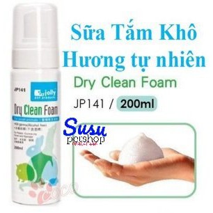 Sữa Tắm Khô chính hãng Jolly 200ml dùng chó Thỏ, Bọ, Hamster