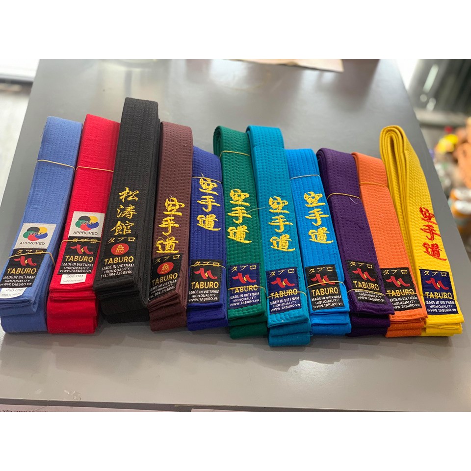 ĐAI MÀU KARATE CÁC LOẠI