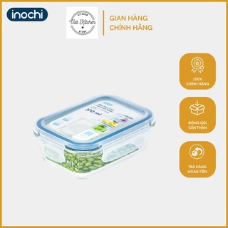  Hộp Thuỷ Tinh Chữ Nhật  370ml-640ml-1040ml-1520ml  Đồ Thực Phẩm Nikko INOCHI Vietlkitchen Bảo Quản Thực Phẩm Tươi 