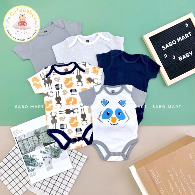 SET 5 BODY CHIP HÃNG CAO CẤP KÈM MÓC CHO BÉ YÊU