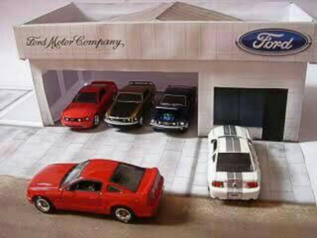 Mô Hình Xe Hơi Diorama Papercraft Showroom Car Skala Tỉ Lệ 1 / 64