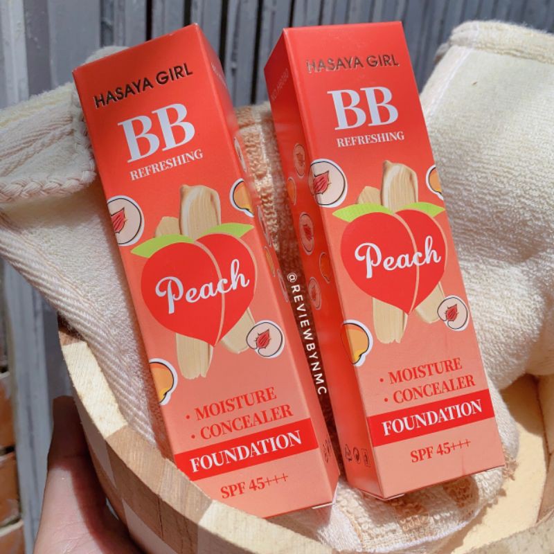 Kem nền che khuyết điểm chống nắng Peach Đào Hasaya Girl Refreshing