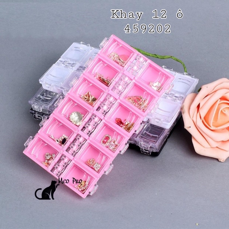 khay 12 ô đựng đá - phụ kiện nail