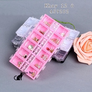 Khay 12 ô đựng đá - phụ kiện nail
