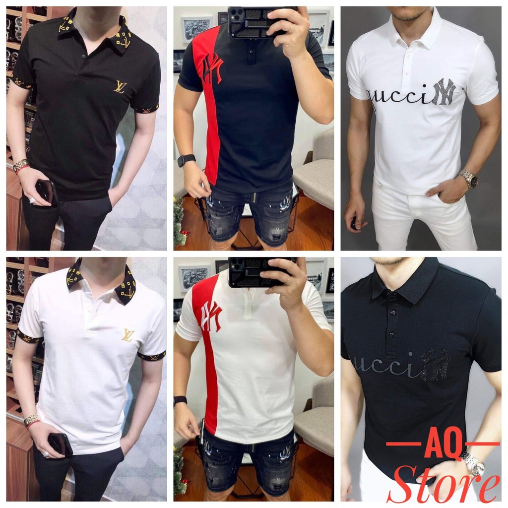 Áo Thun Nam Tay Ngắn Cổ Trụ 💖HÀNG VNVK CAO CẤP💖 Cổ Bẻ Tay Ngắn Nhiều Mẫu Phong Cách Hàn Quốc- QSTORE