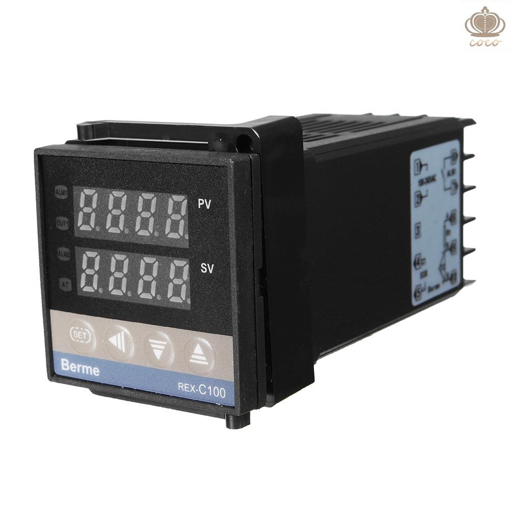 Bộ điều khiển nhiệt độ PID REX-C100 có màn hình kỹ thuật số LCD + cặp nhiệt điện K + Max.40A SSR
