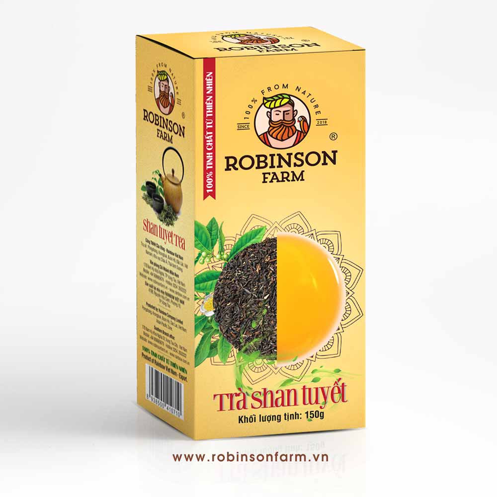 Trà Pha Ấm Shan Tuyết Robinson Farm 150g  100% lá trà tươi nguyên chất chọn lọc - Thơm ngon đậm vị - Chất lượng hảo hạng