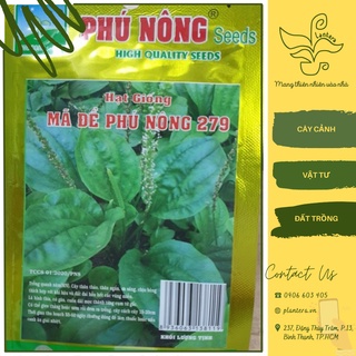 Hạt giống Phú Nông - Rau mã đề Phú Nông 279 Gói 1g - Hạt Giống - Rau Ăn Lá