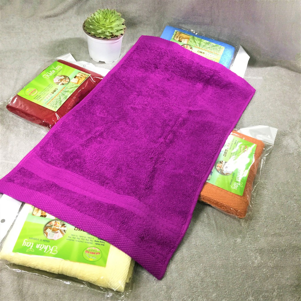 Khăn mặt cotton giá rẻ mềm mịn thấm nước tốt nhanh khô không sổ lông phai màu kháng khuẩn tốt thích hợp mọi gia đình