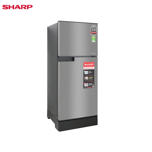 Tủ lạnh Sharp Inverter 180 Lít SJ-X196E-SL - Làm đá nhanh, Bộ khử mùi phân tử bạc Nano Ag+