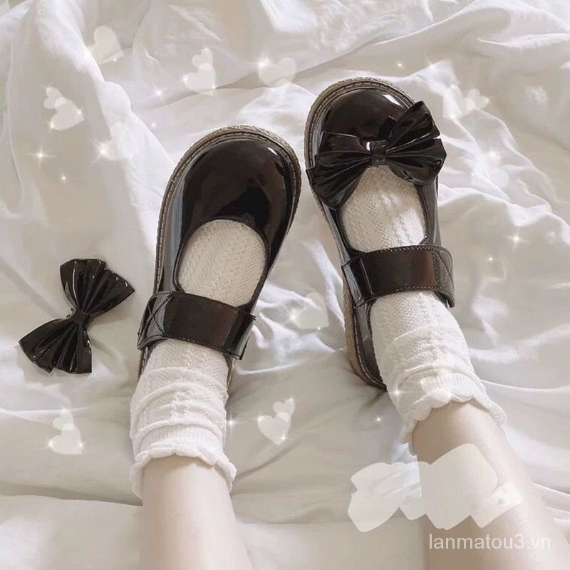 Giày Da Mũi Tròn Phong Cách Retro Nhật Bản Cho Nữ | BigBuy360 - bigbuy360.vn