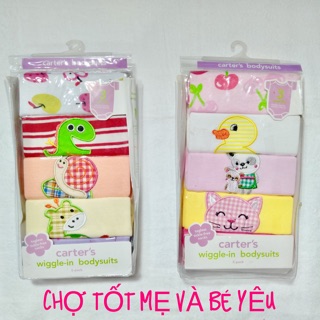 SET 5 BỘ BODYSUITS CỘC TAY BÉ TRAI/GÁI
