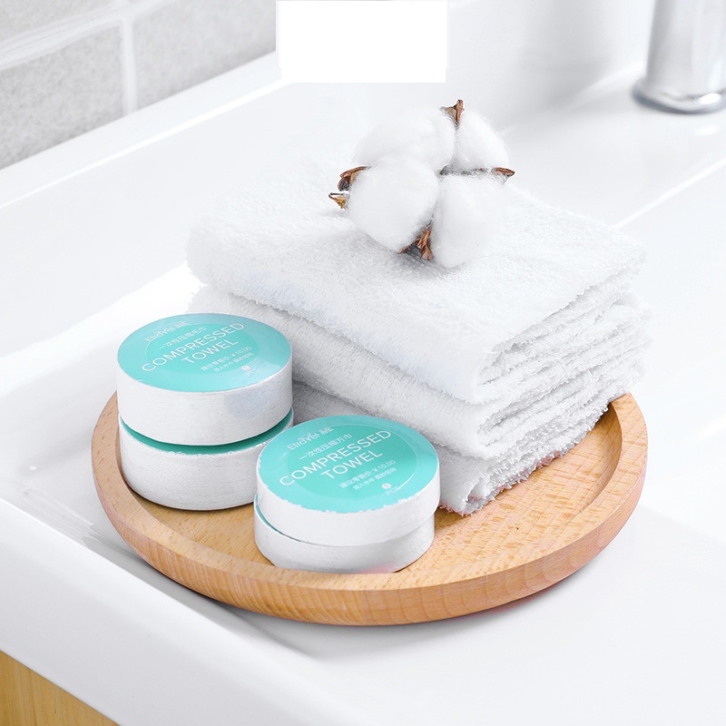 [Du Lịch Nhàn Tênh] Khăn Tắm Du Lịch Dạng Nén Tiện Lợi Sạch Sẽ Chất Liệu Cotton Mềm Mại 70x140cm