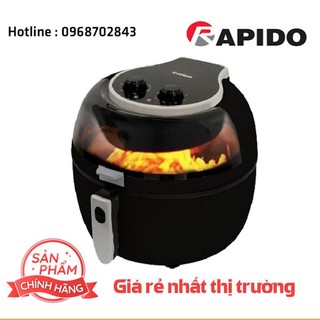 Nồi chiên không dầu Rapido 6,5 lít chính hãng, bảo hành 12 tháng