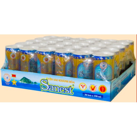 THÙNG 30 LON  NƯỚC YẾN SÀO SANEST/ SANVINEST KHÁNH HÒA