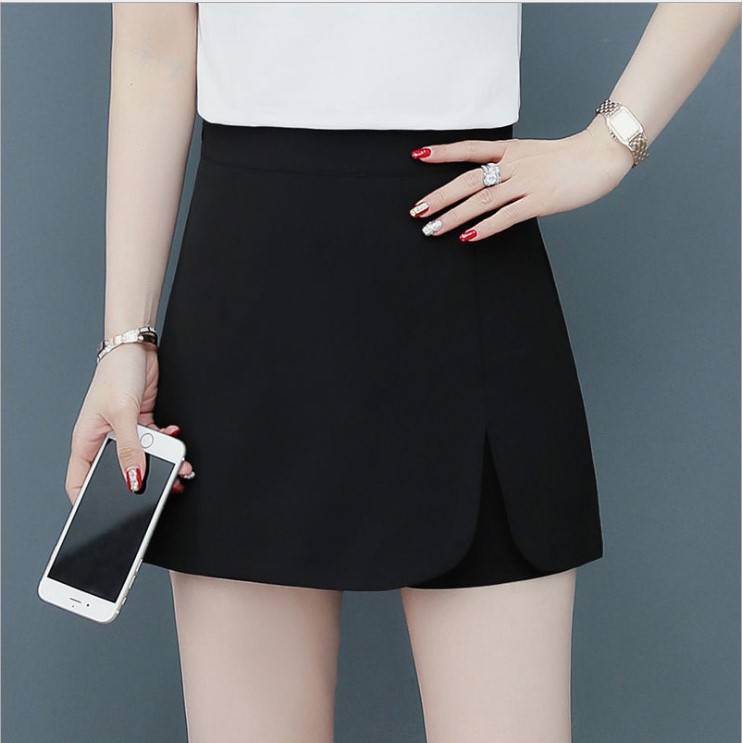 Quần đùi nữ, quần giả váy, chất kaki nhật QS04
