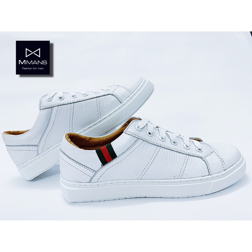 Giày nam trắng sneakers cao cấp chất DA THẬT siêu đẹp, siêu bền bảo hành 1 năm | BigBuy360 - bigbuy360.vn