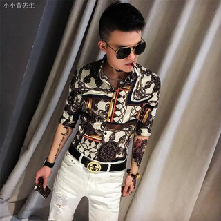Áo Sơ Mi Nam Ngắn Tay Ôm Body Thời Trang Mùa Hè 2019