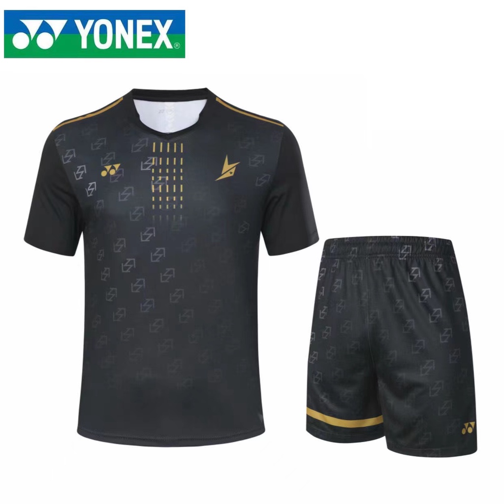 Áo Thun Cầu Lông Tay Ngắn Cổ Tròn Khô Nhanh Thời Trang Nam
