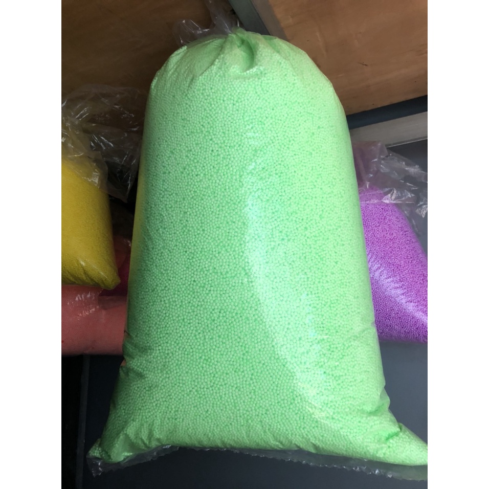 1kg Hạt Xốp Màu bỏ hộp quà tặng, sinh nhật, chơi slime...