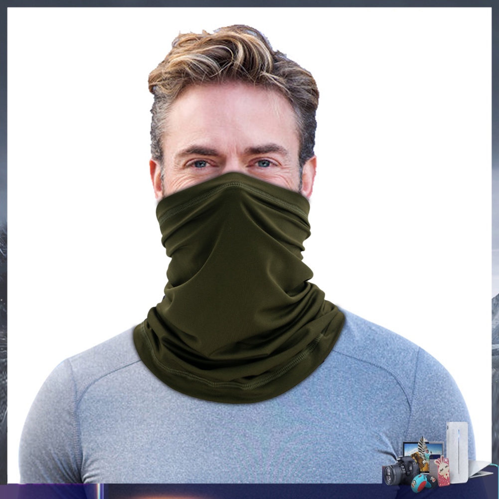 Khăn ống che mặt chống nắng màu trơn phong cách thể thao