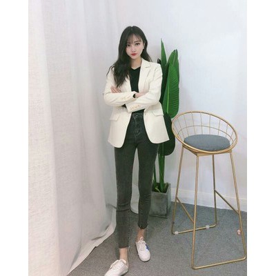 (Hàng Đẹp)Ảnh thật 5 hình cuối-HC425.Áo blazer phiên bản Hàn Quốc thanh lịch