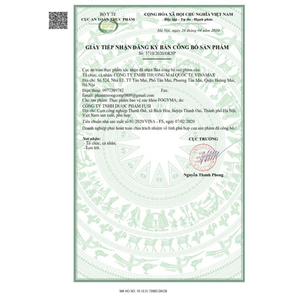 Sắt FOGYMA - Bổ sung sắt cho phụ nữ mang thai và sau sinh,người thiếu hụt sắt