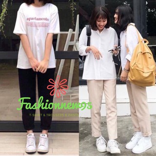 Quần basic pant kaki siêu hot - Quần baggy kaki Đen và Be unisex nam nữ dưới 80kg