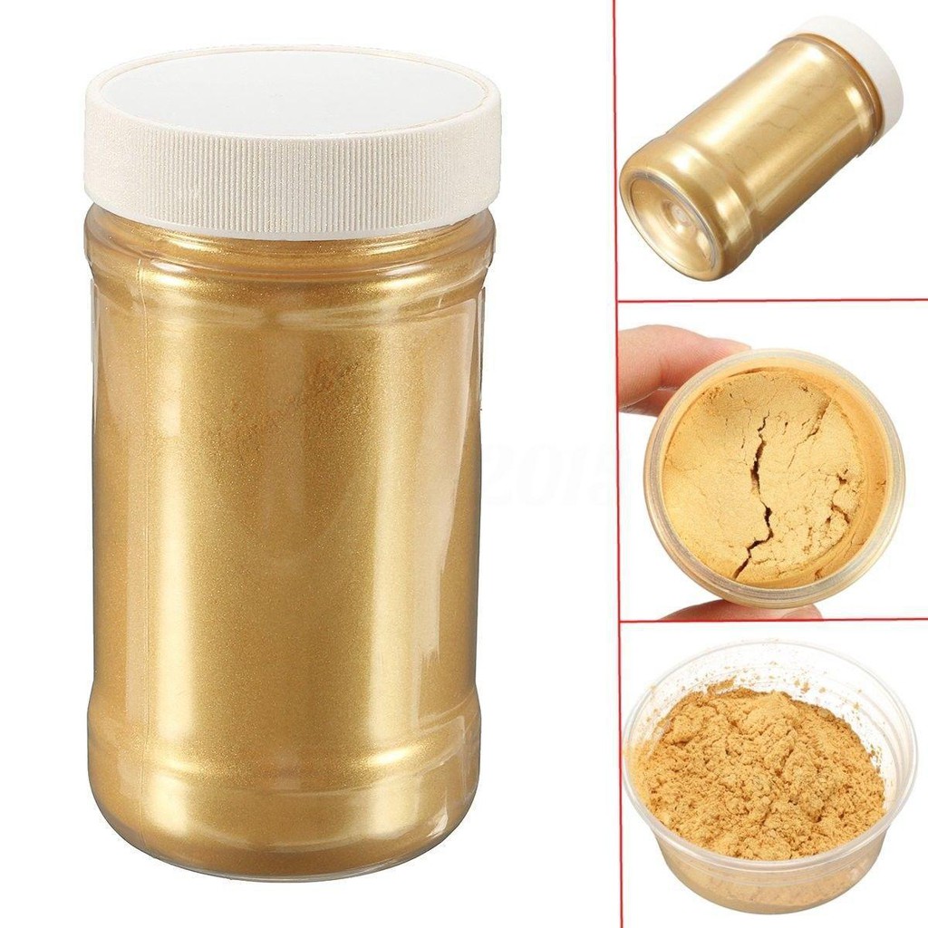 Bột camay nhũ ánh kim pha Epoxy Resin màu VÀNG - YELLOW - 1kg