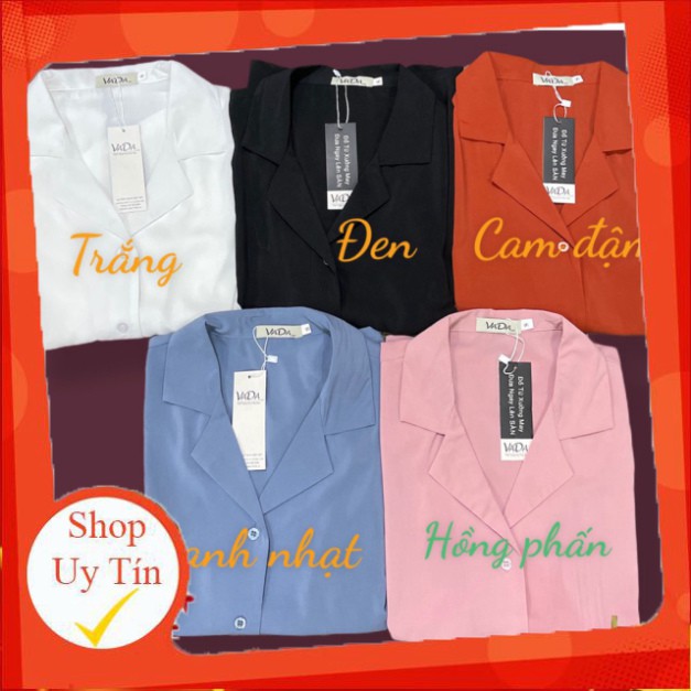 Áo sơ mi cổ vest quốc dân nhất định nên có, phối chân váy, quần jeans ,quần tây , quần sort bao xinh - VADA (SM5)