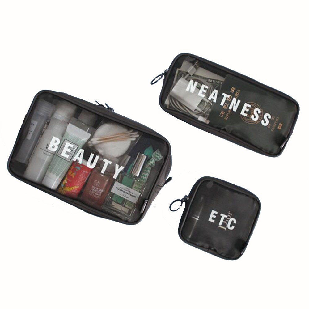 【COD】Túi Lưới Trong Suốt Đựng Đồ Trang Điểm