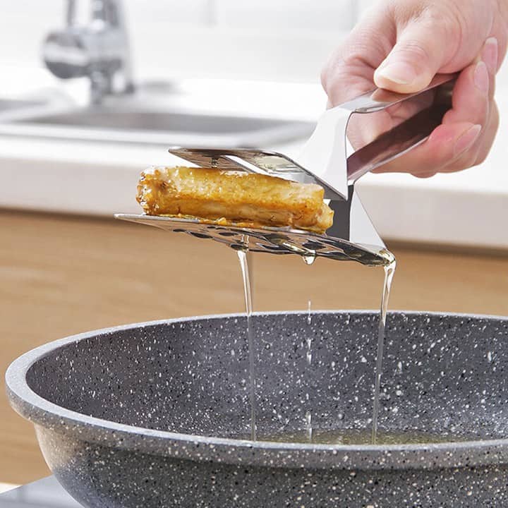 Kẹp thức ăn lật inox - Xẻng lật đồ ăn