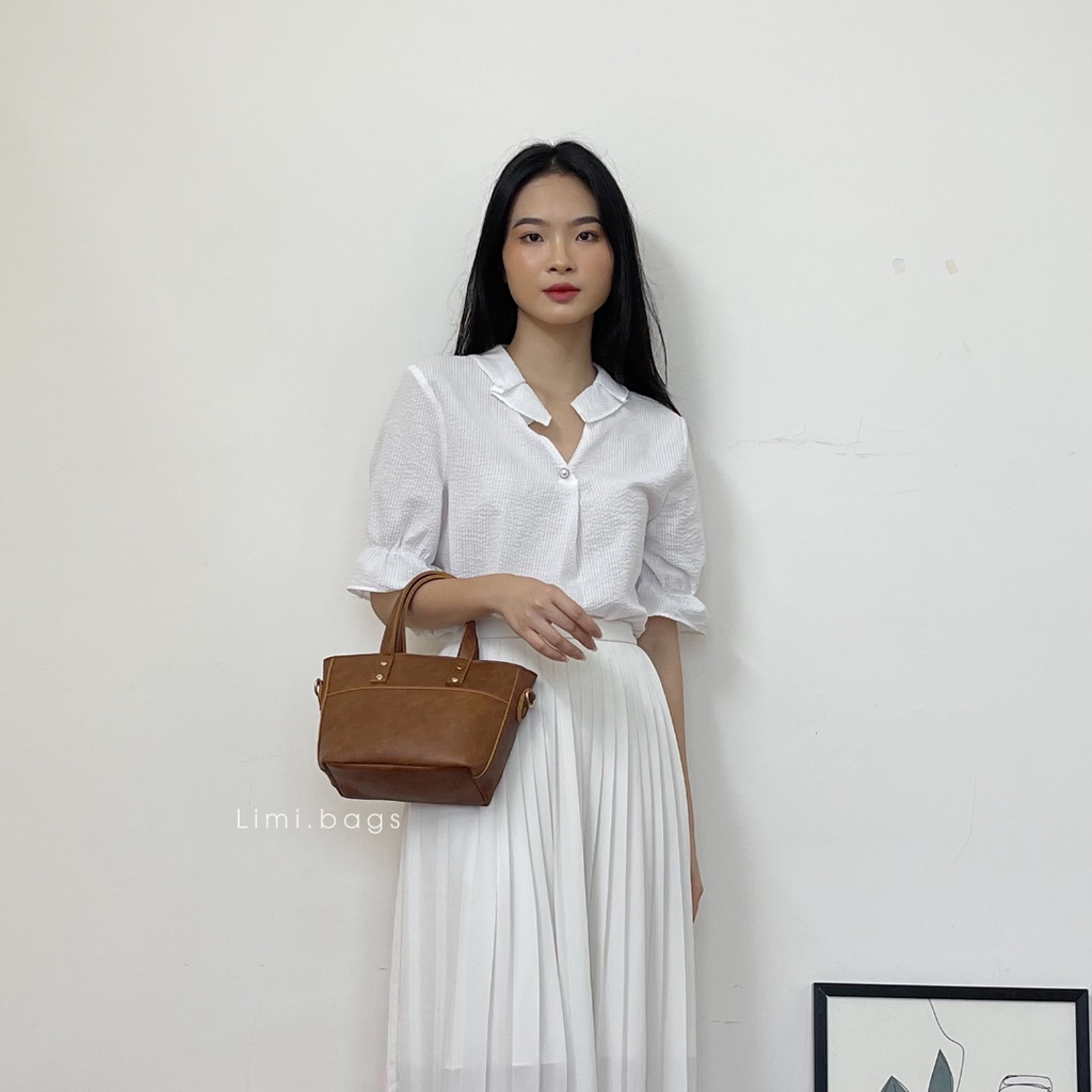 Túi xách tay nữ mini nhỏ xinh đeo chéo đeo vai phong cách Hàn Quốc thời trang Vintage dễ thương da mềm ALA Limi Bags