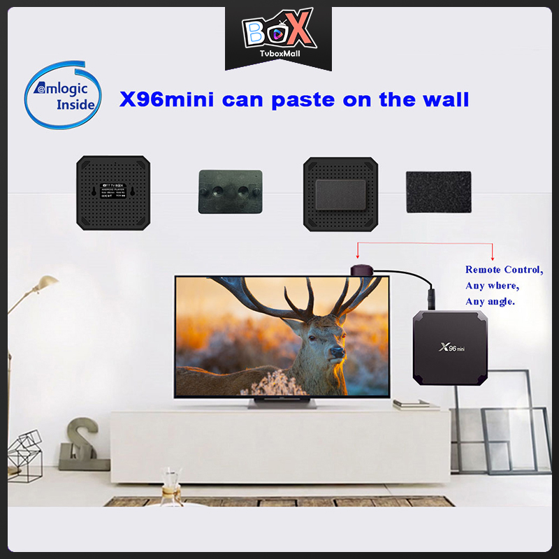 Tv Box Thông Minh X96 2gb 16gb Amlogic S905W Lõi Tứ 2.4ghz Wifi Android 9.0 Và Phụ Kiện