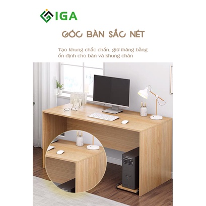 Bàn học, bàn làm việc chống gù vân gỗ GOBIC đa năng hiện đại chính hãng IGA- GP153