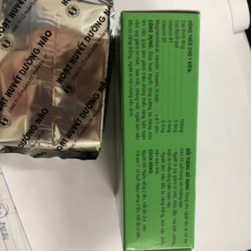 Hoạt huyết dưỡng não Đại Uy tăng cường trí nhớ, giảm đau đầu chóng mặt