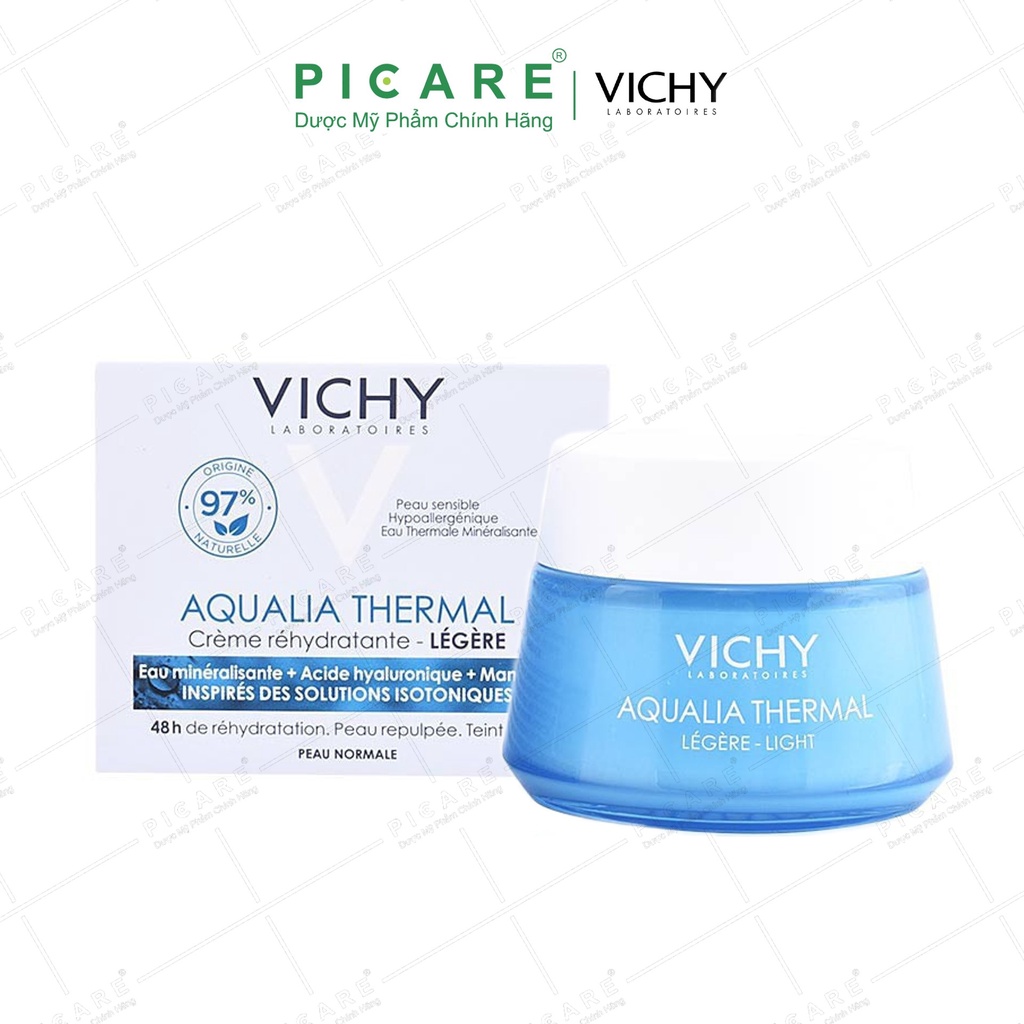 Kem dưỡng ẩm cho da thường đến da khô Vichy Aqualia Thermal Rehydrating Light Cream 50ml