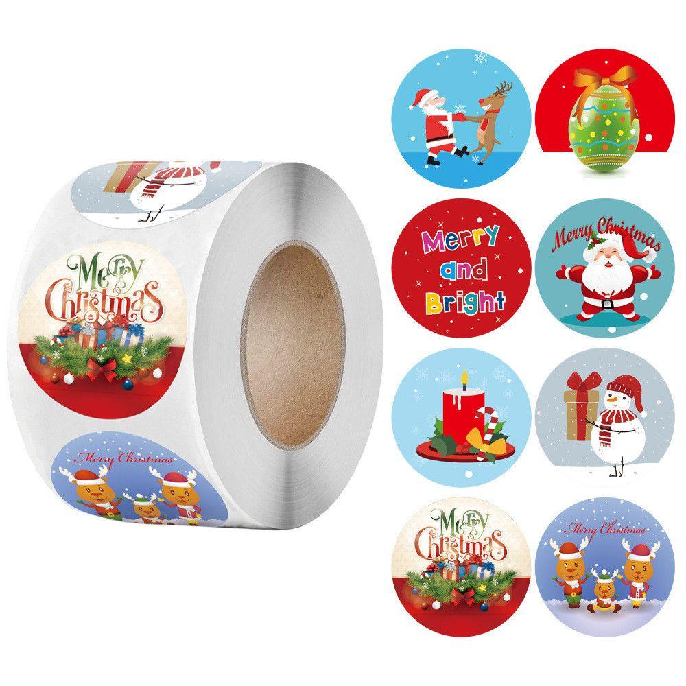 JONYE Cuộn 500 Nhãn Dán Trang Trí Giáng Sinh