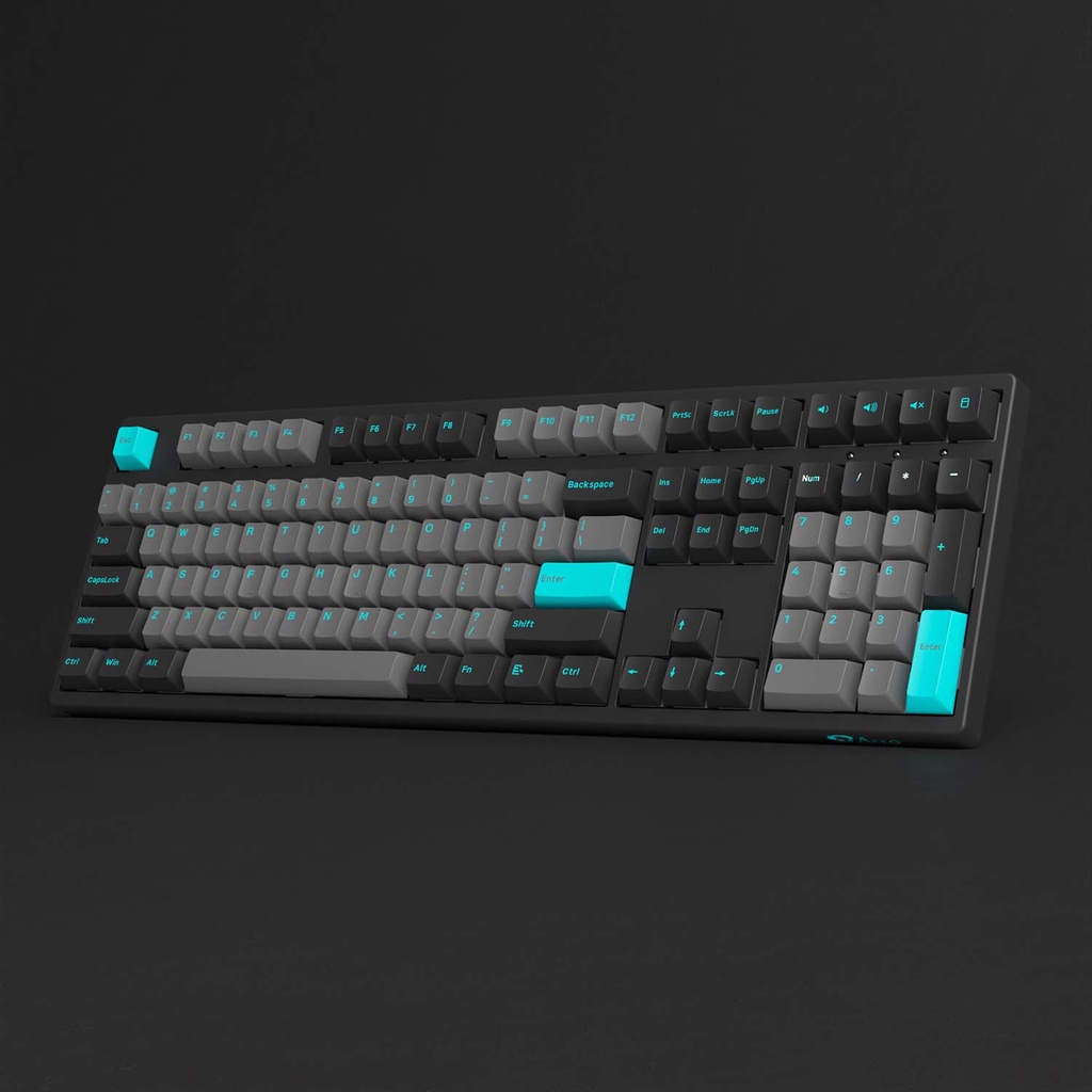 Bàn phím cơ gaming AKKO 3108 Plus Black & Cyan chính hãng bảo hành 12 tháng -  gaming gear