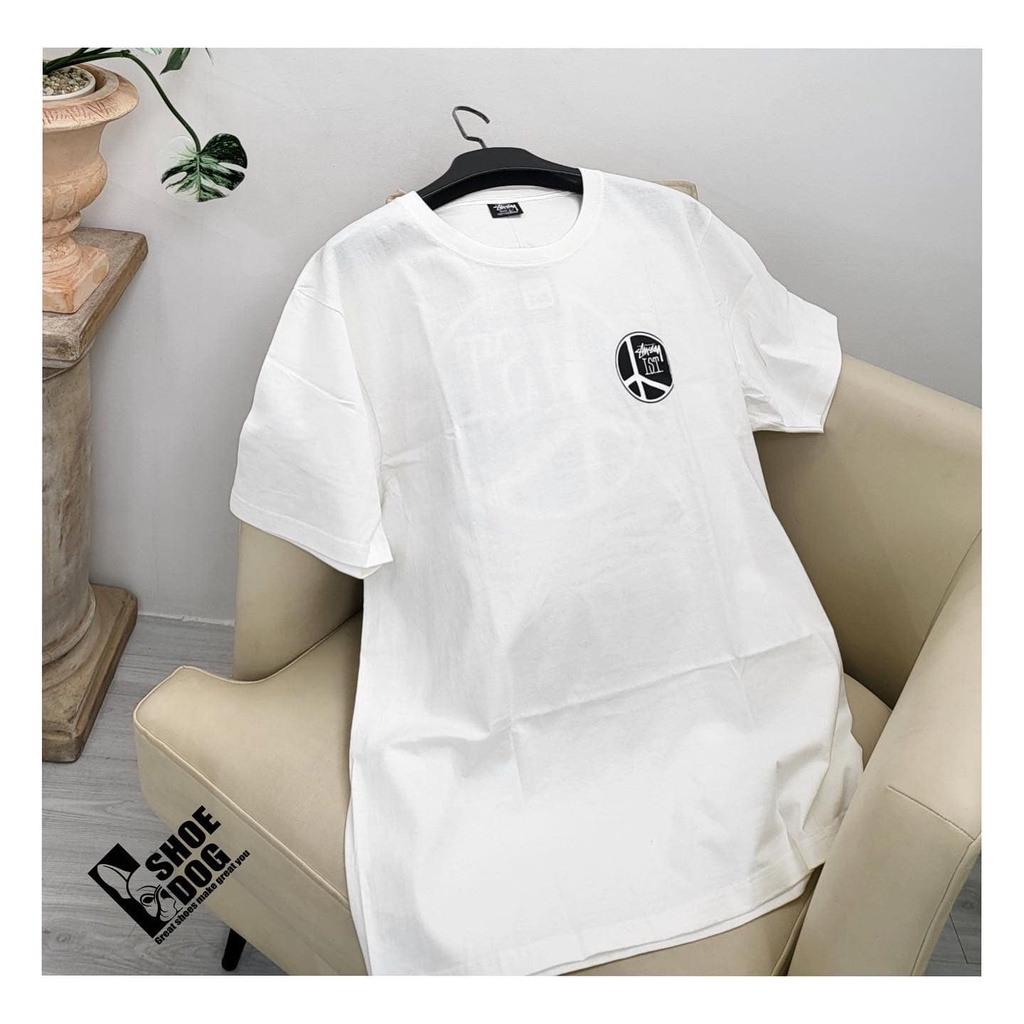 [Bao check chính hãng]Áo thun Stussy Peace Dot Natural - Black