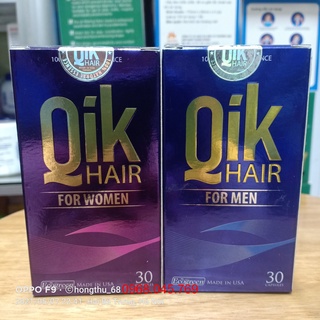 Viên uống hỗ trợ mọc tóc Qik Hair cho nam và cho nữ