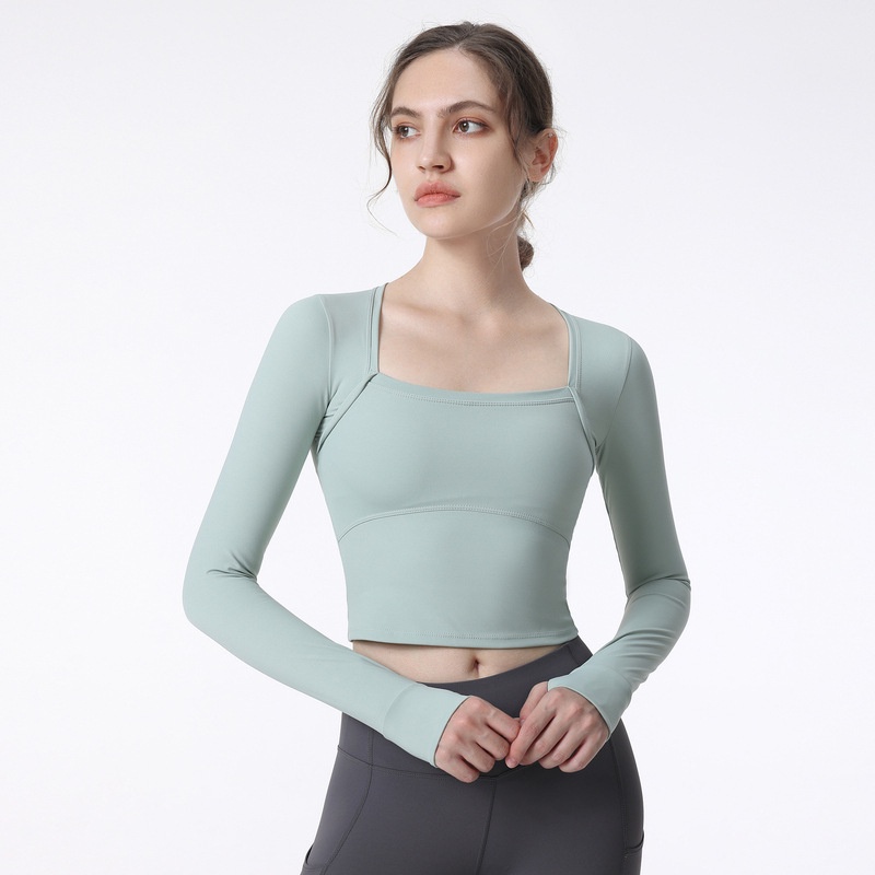 Lululemon  Áo Thun yoga   Dài Tay Co Giãn Có Đệm Ngực CX711
