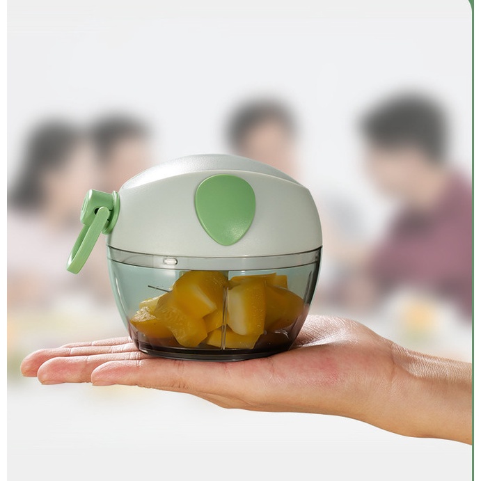 Máy xay tỏi ớt mini cầm tay dây rút tiện dụng dễ dàng vệ sinh