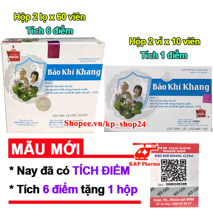 ✅ [6 TẶNG 1] Bảo Khí Khang 20v – Giúp giảm ho, viêm họng, khó thở, ngừa viêm phế quản, hen suyễn, viêm đường hô hấp