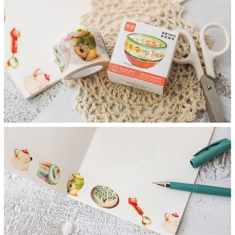 Băng dính washi tape trang trí planner WST125