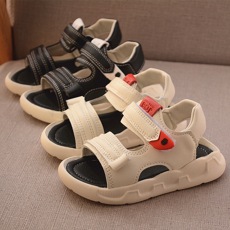 SANITKUN Giày sandal quai gai dán đế cao su chống trượt thời trang đi biển dành cho trẻ em
