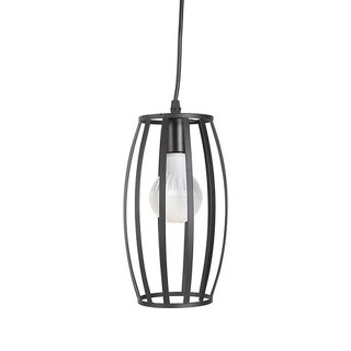 Đèn thả: Mẫu đèn trang trí nghệ thuật lồng sắt hình trụ bóng led