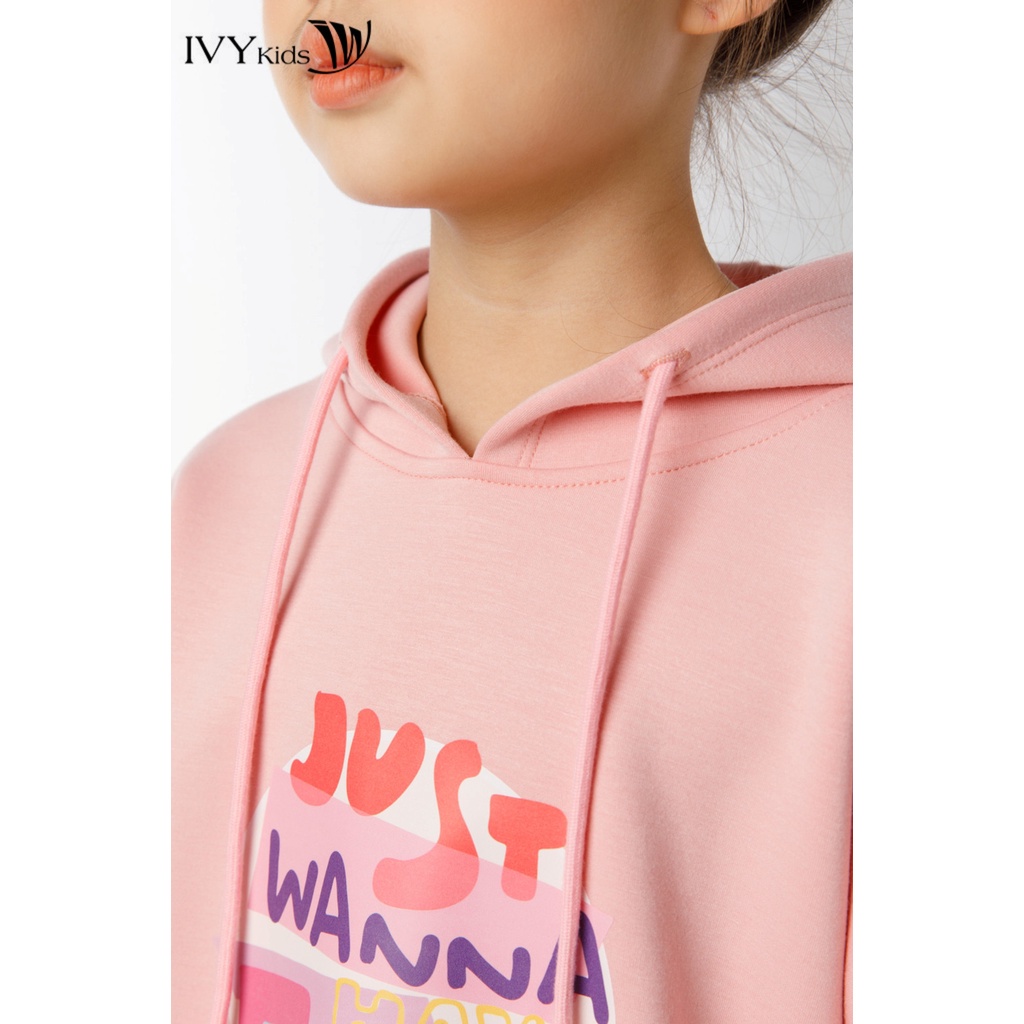 [NHẬP WABRTL5 GIẢM 10% TỐI ĐA 50K ĐH 250K ]Áo hoodie bé gái Just Wanna Have Fun IVY moda MS 59G1471