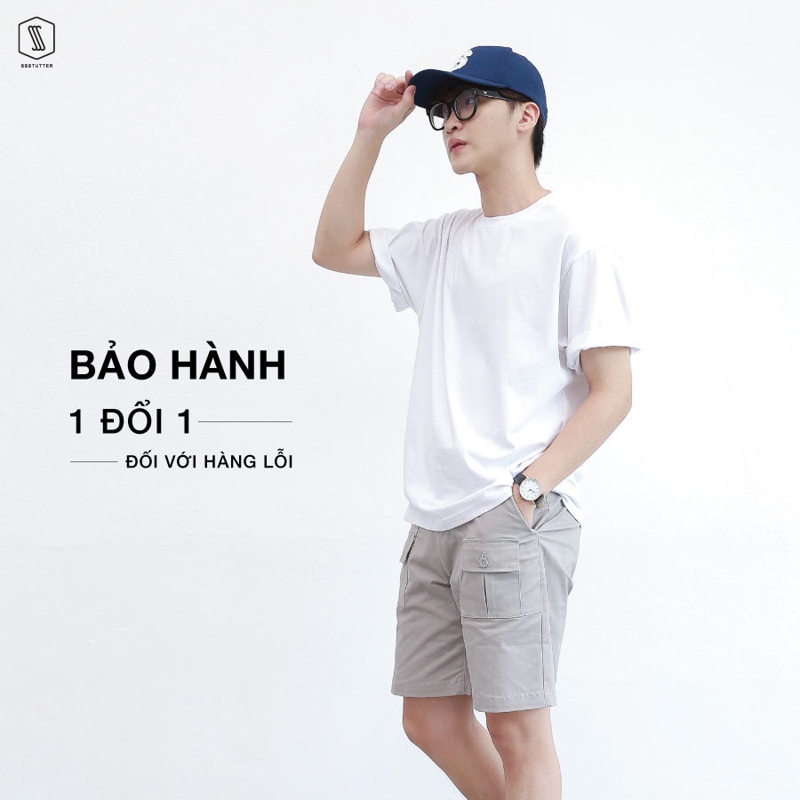 Áo thun Unisex Basic SSSTUTTER cổ tròn tay lỡ Cotton thoáng mát thấm hút mồ hôi Great Life Tee Premium