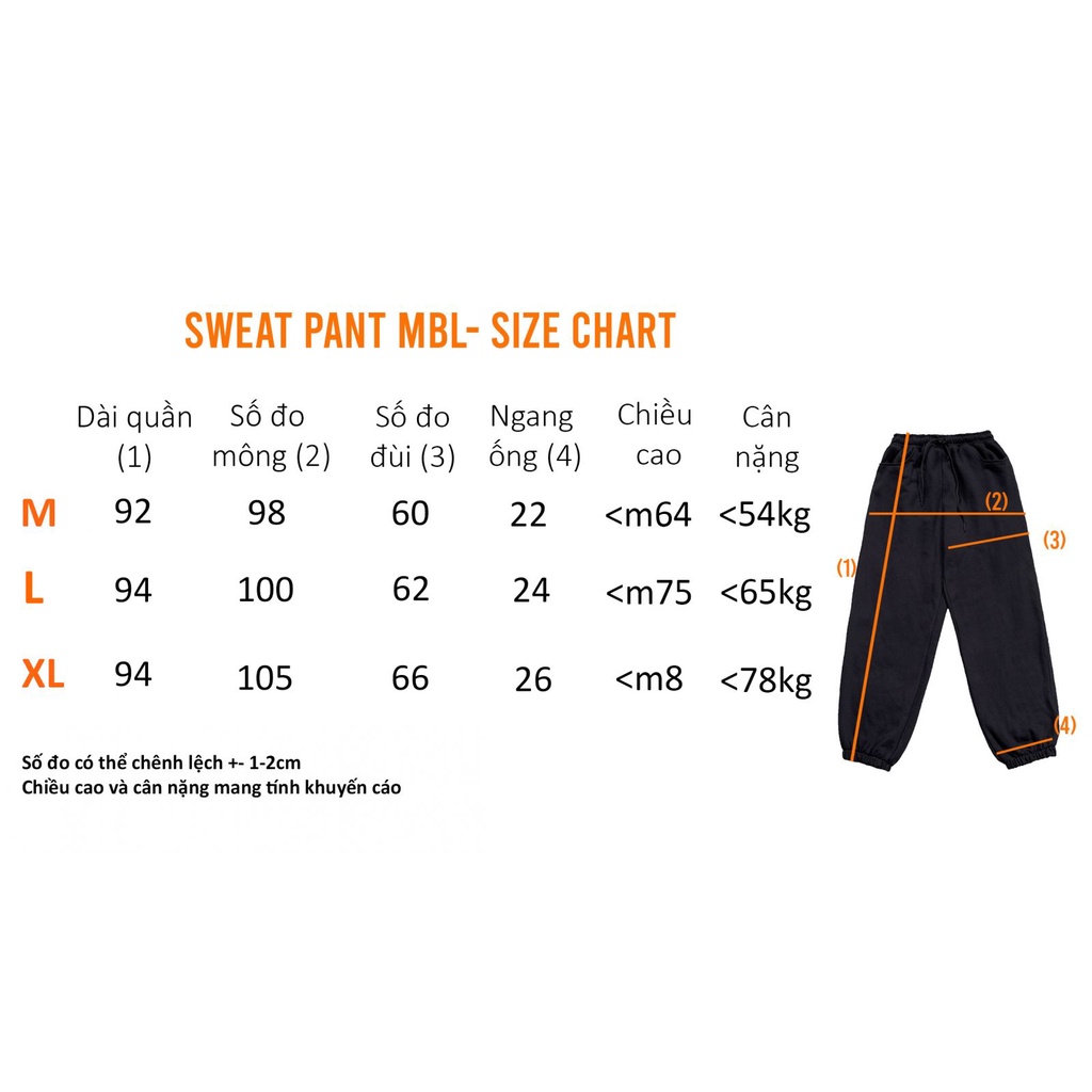 Quần Jogger nỉ - Sweatpants MBL